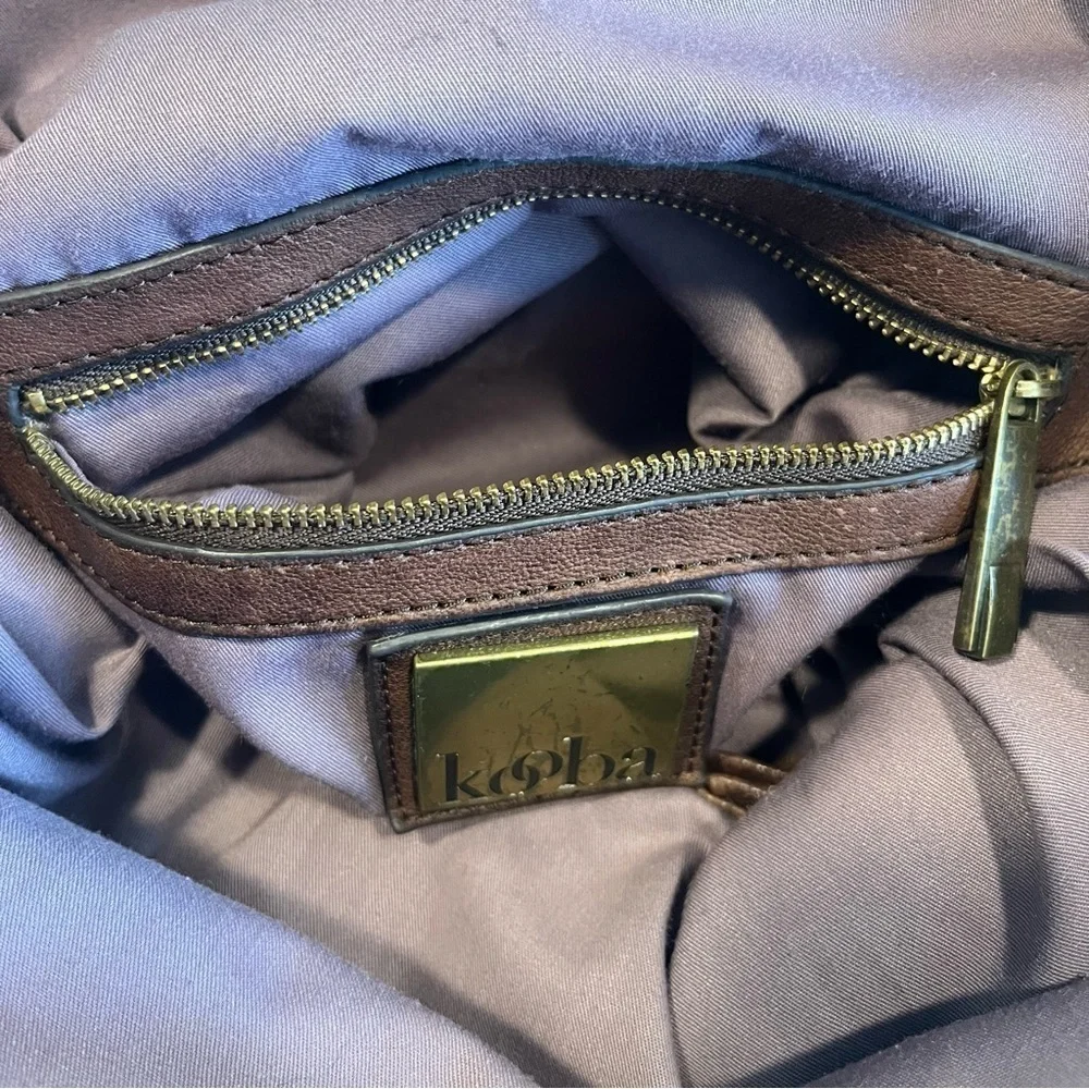 Brown KOOBA Ava Fold Over Hangbag